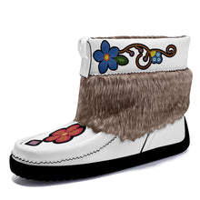 Load image into Gallery viewer, Flower Beadwork People Real Leather MocLux Short Style with Fur
