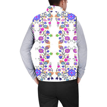 Load image into Gallery viewer, Floral Beadwork Seven Clans White Padded Vest
