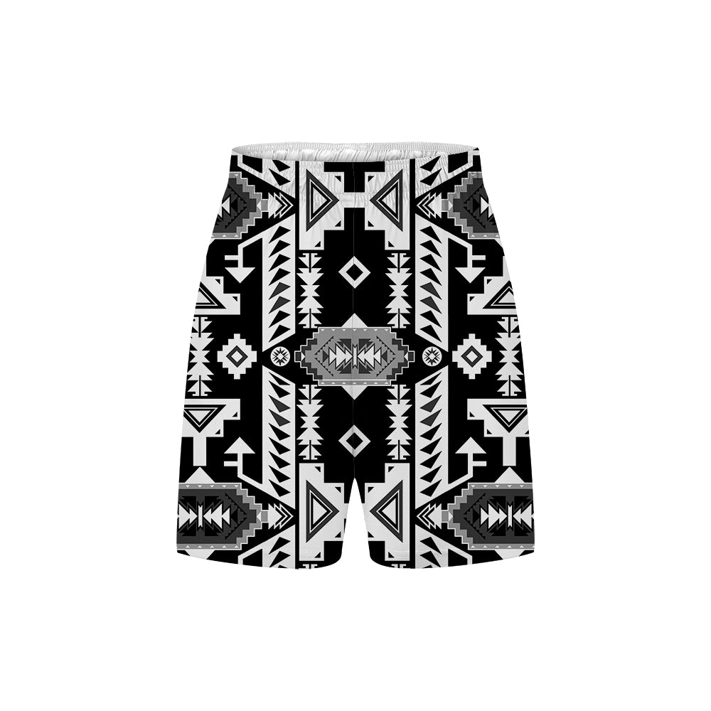 Chiefs Mountains Black and White Basketball Shorts