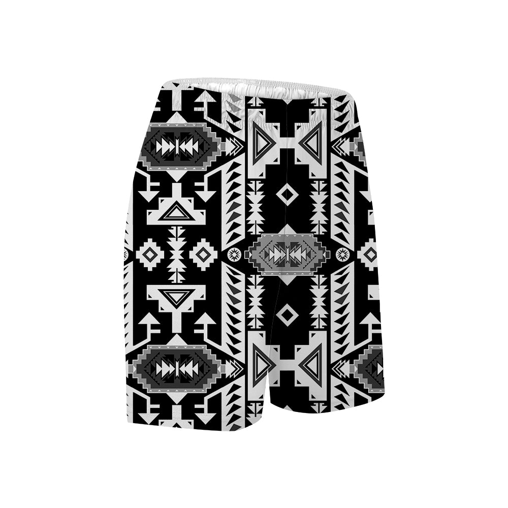 Chiefs Mountains Black and White Basketball Shorts