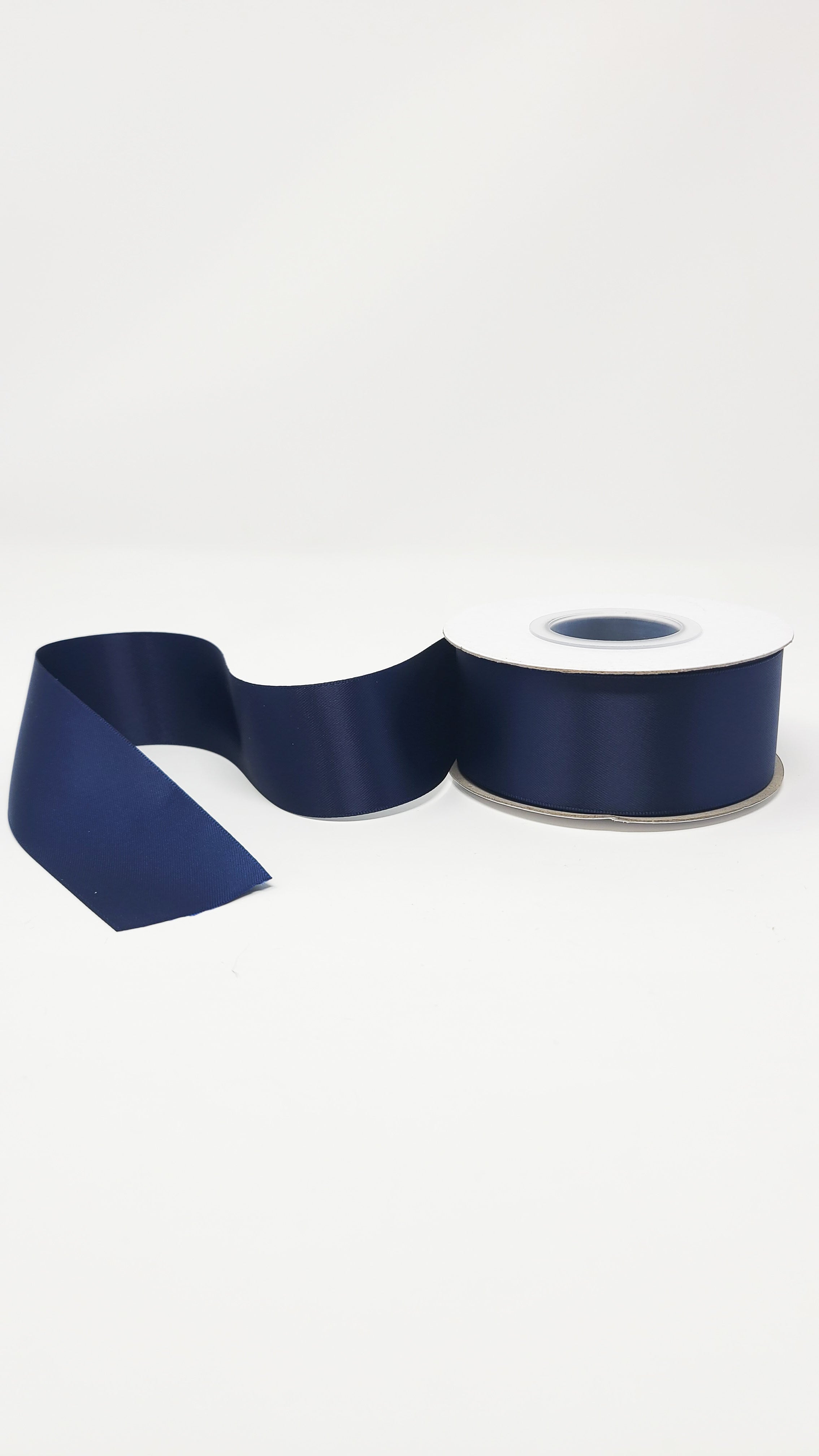 Navy Blue - Double Face 1.5 inch Solid Colored Ribbon