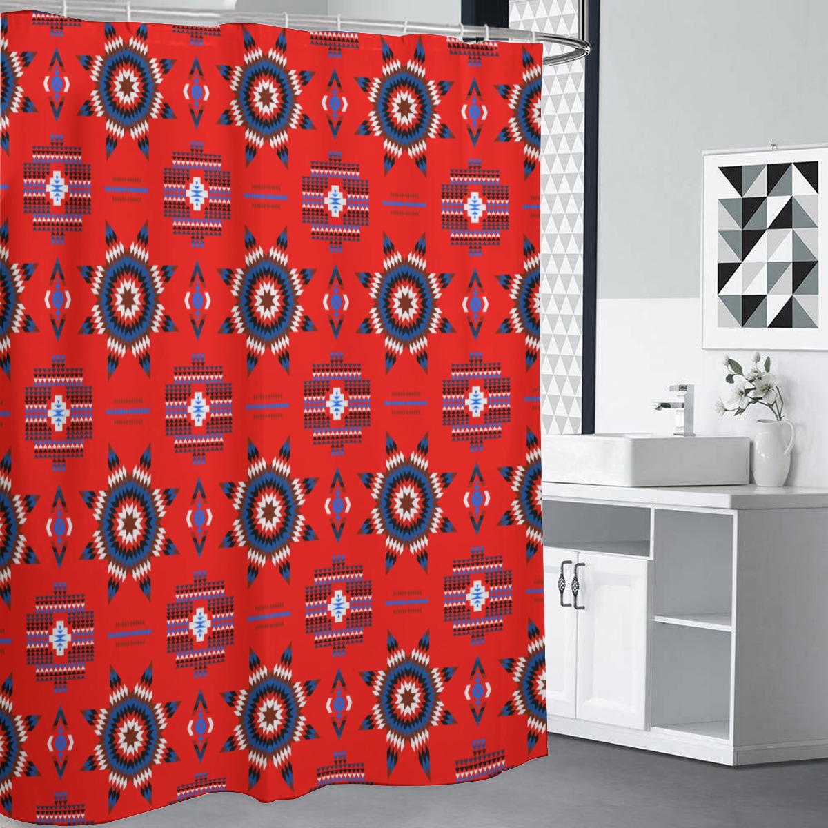 Rising Star Blood Moon Shower Curtain (59 inch x 71 inch)