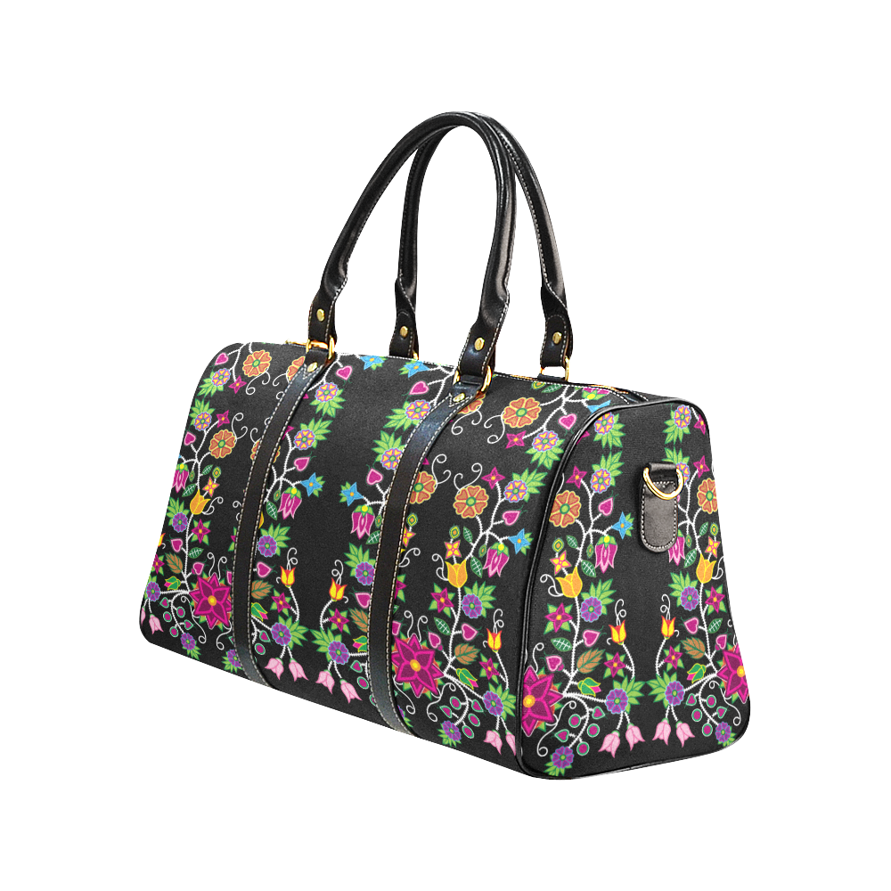 Floral Beadwork Waterproof Travel Bag