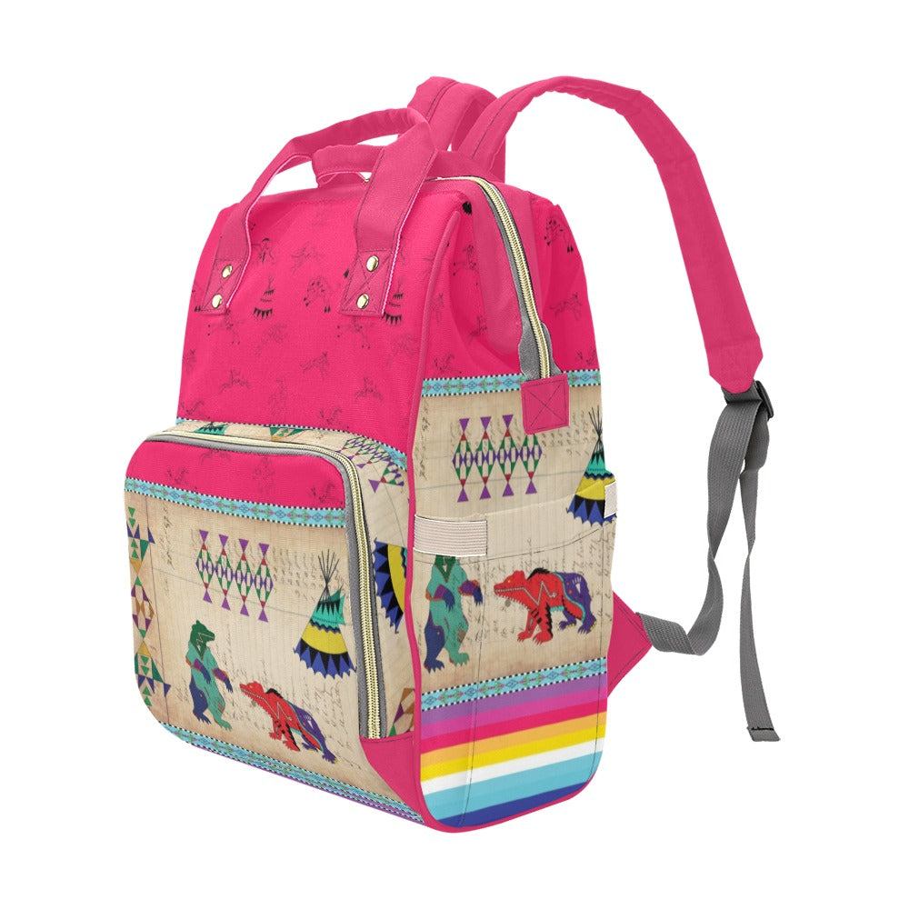 Bear Ledger Berry Multi-Function Diaper Backpack