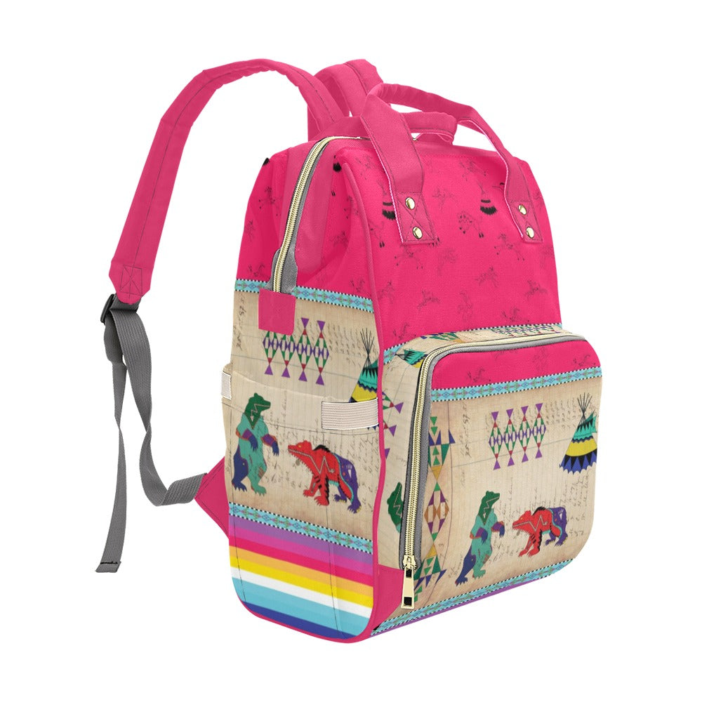 Bear Ledger Berry Multi-Function Diaper Backpack