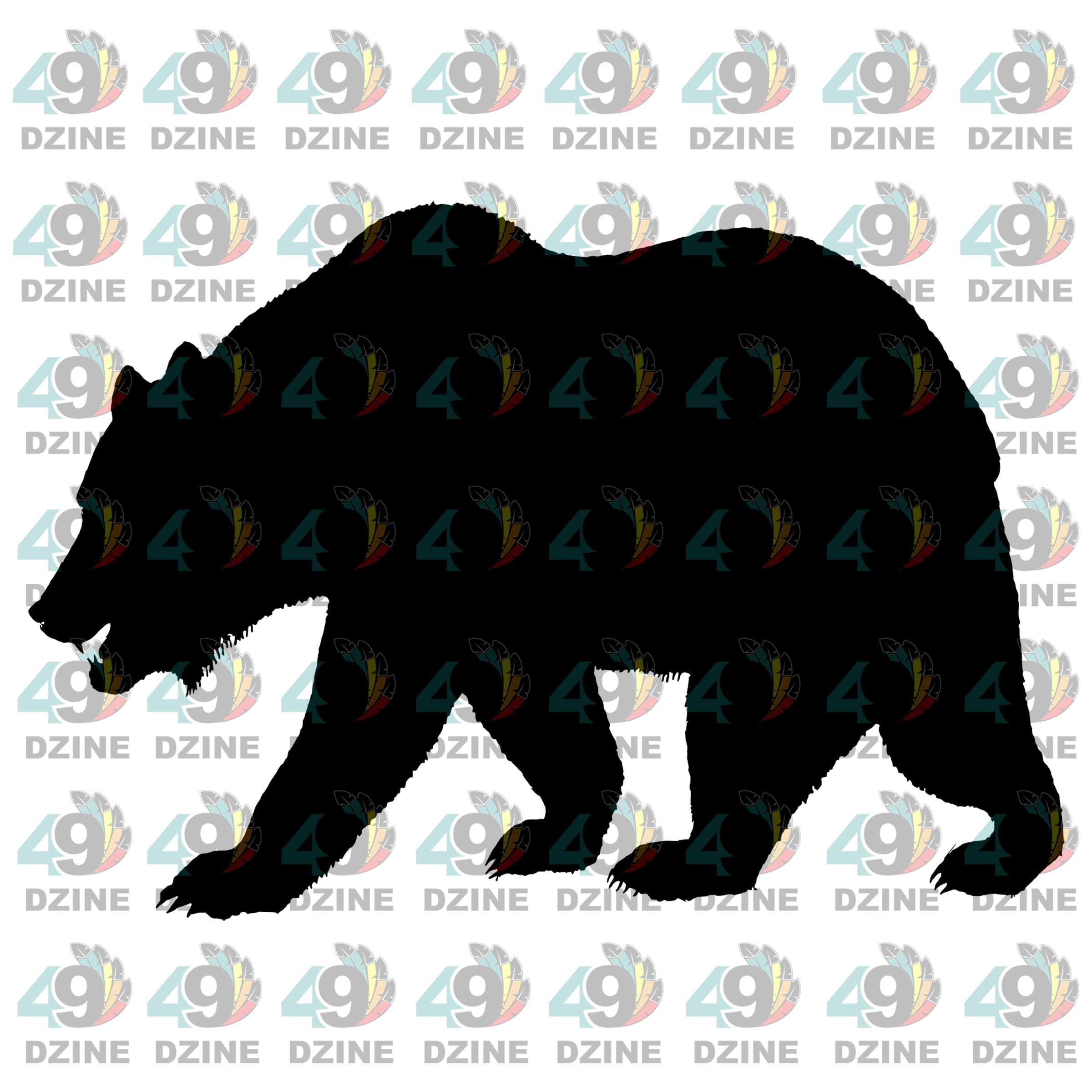 8-inch Black Bear Transfer