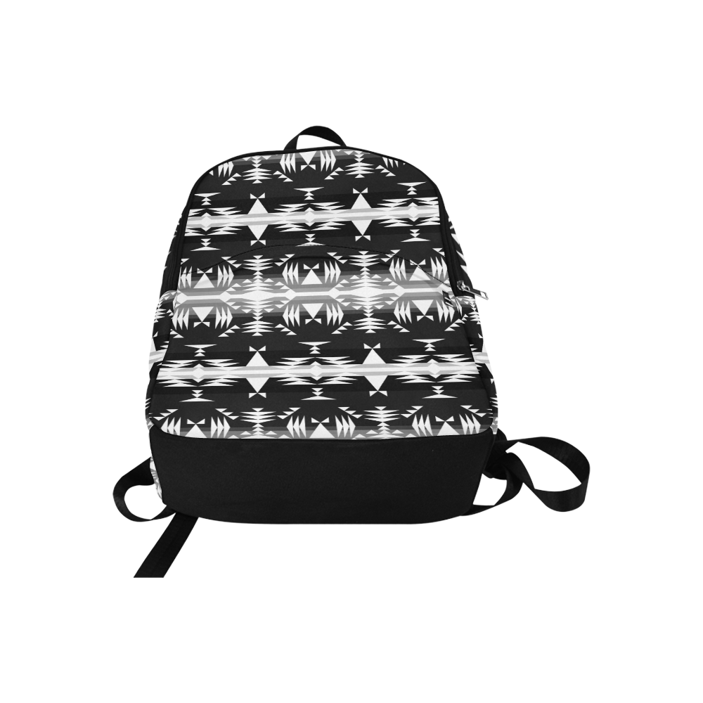 Between The Mountains Black and White Backpack