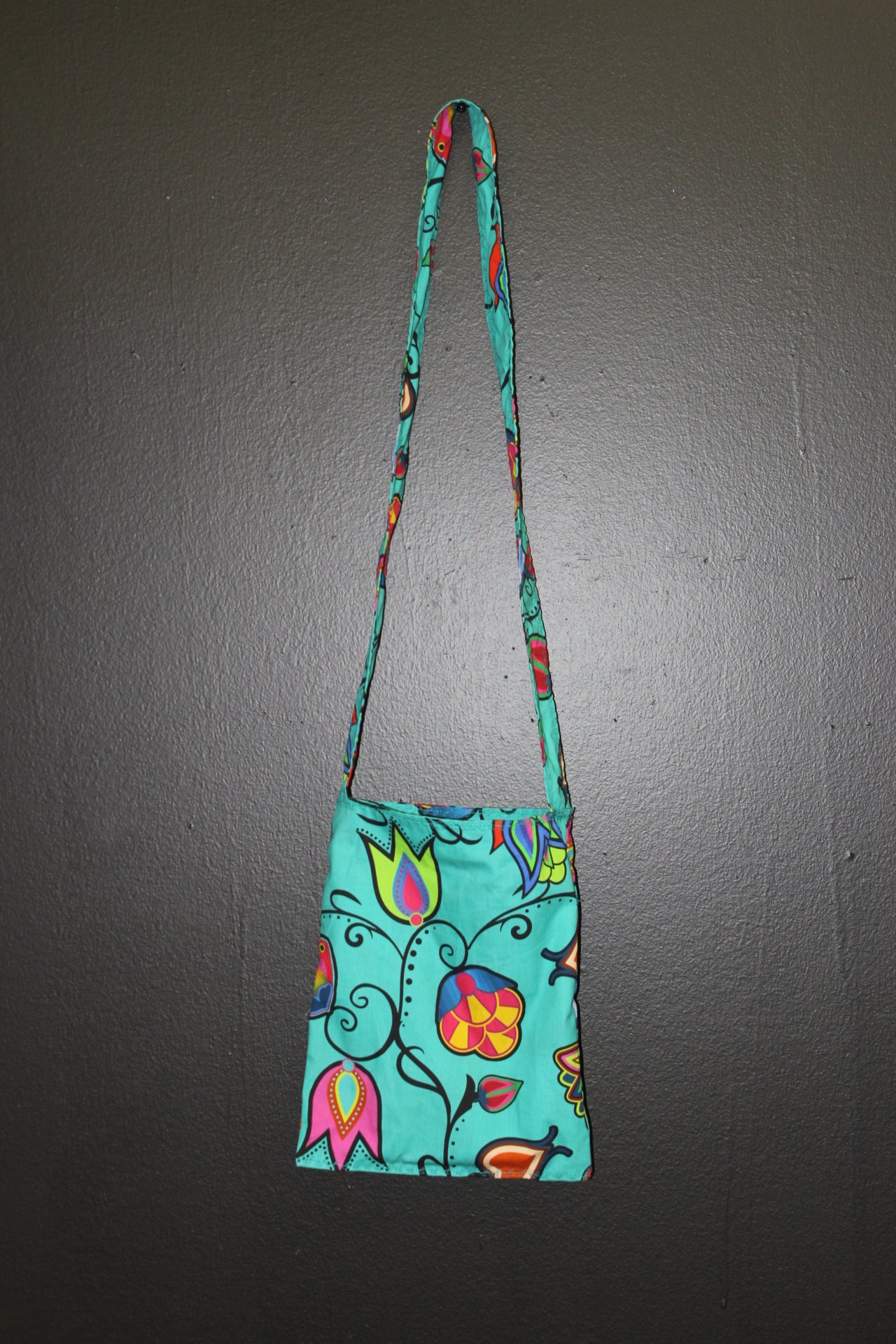 Indigenous Paisley Turquois Overlay Ribbon Skirt w/Bag