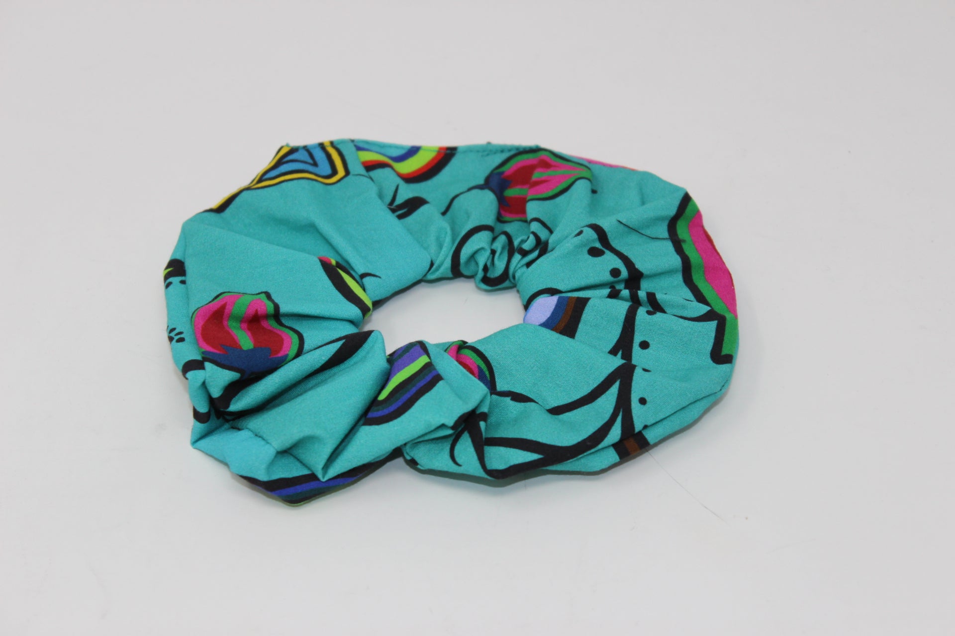 Indigenous Paisley Turquoise Scrunchie