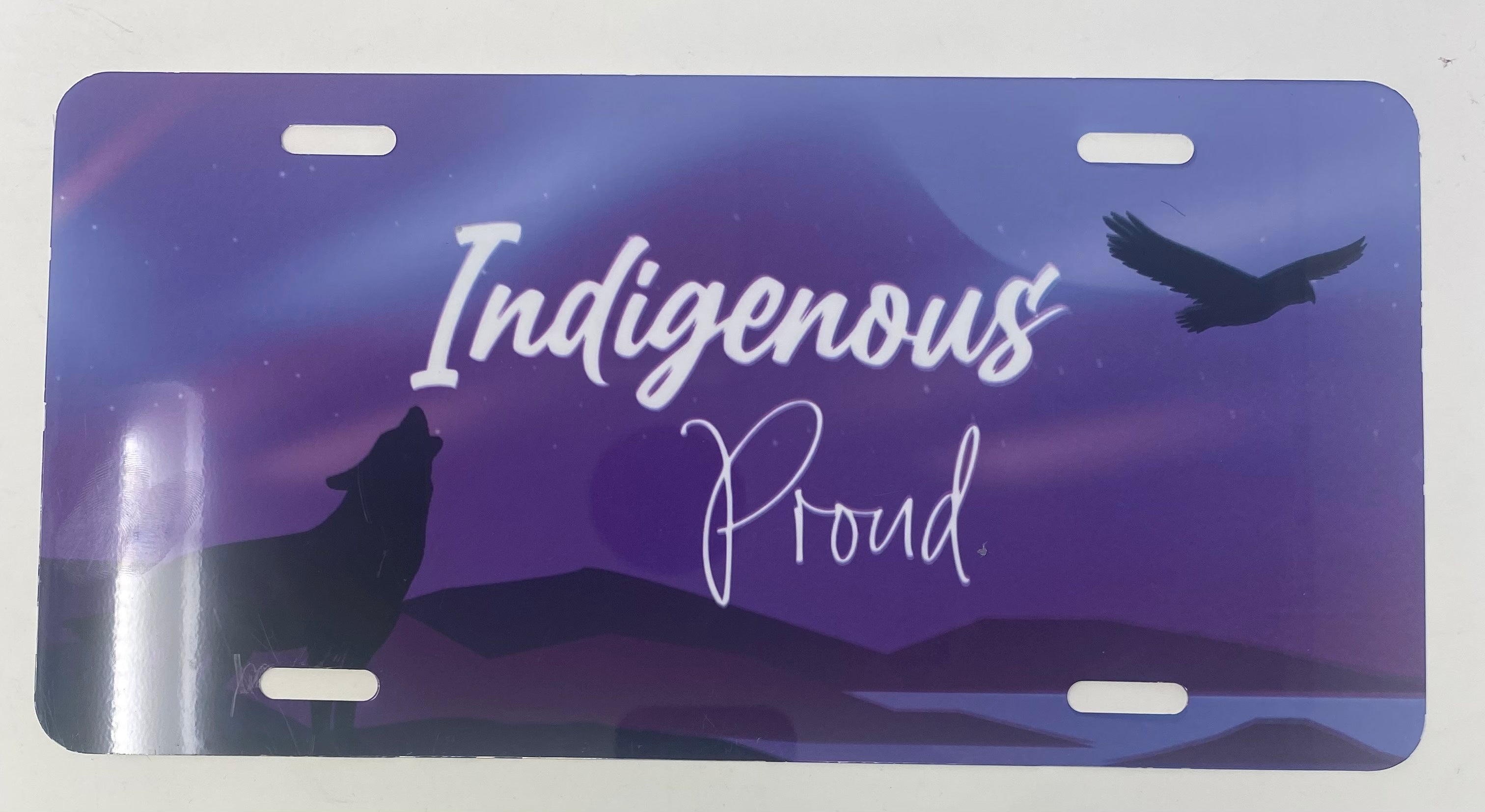Indigenous Proud Purple Vanity License Plate