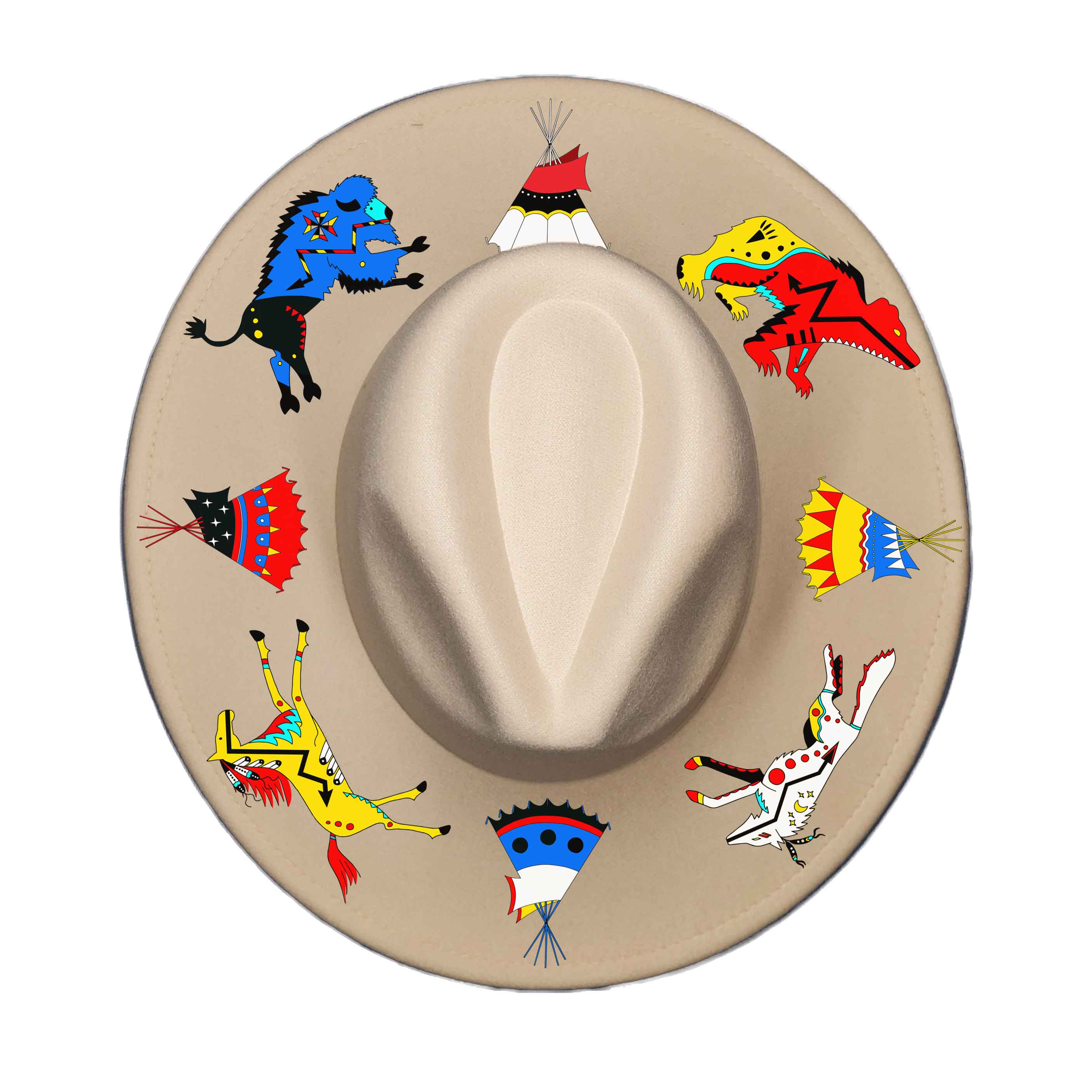 Medicine Wheel Ledger Animals Hat Transfer