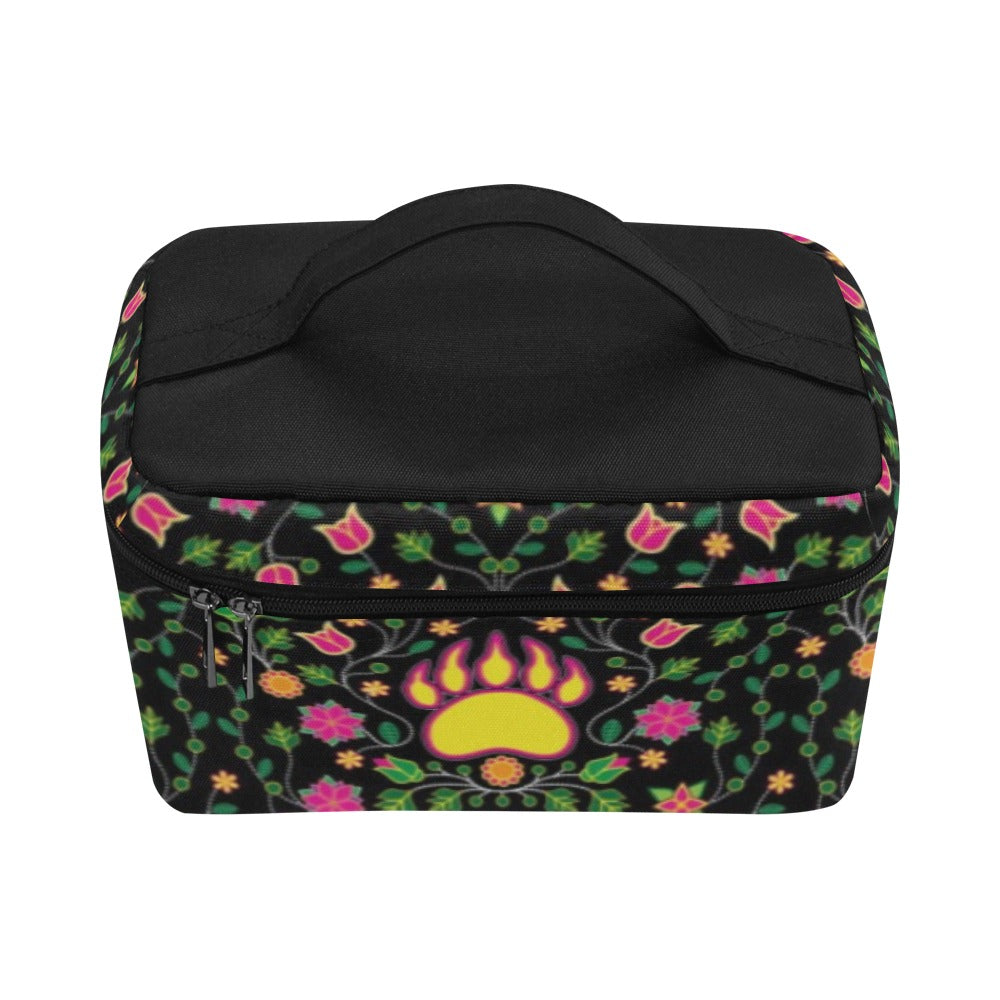 Floral Bearpaw Pink and Yellow Cosmetic Bag