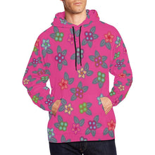 Load image into Gallery viewer, Berry Flowers All Over Print Hoodie for Men (USA Size) (Model H13) All Over Print Hoodie for Men (H13) e-joyer 
