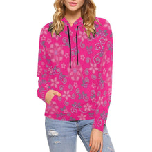 Load image into Gallery viewer, Berry Picking Pink All Over Print Hoodie for Women (USA Size) (Model H13) All Over Print Hoodie for Women (H13) e-joyer 
