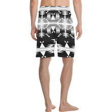 Load image into Gallery viewer, Between the Mountains Black and White Men&#39;s All Over Print Casual Shorts (Model L23) Men&#39;s Casual Shorts (L23) e-joyer 
