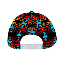 Load image into Gallery viewer, Black Fire and Turquoise Snapback Hat Herman 
