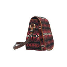 Load image into Gallery viewer, Black Rose Saddle Bag/Small (Model 1649) Full Customization bag e-joyer 
