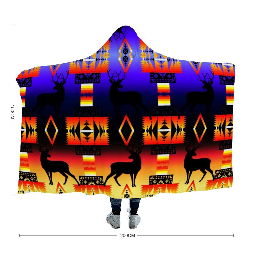 Deer Horizon Cloak Hooded Blanket 49 Dzine Adult Size - 60
