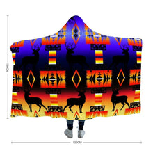 Load image into Gallery viewer, Deer Horizon Cloak Hooded Blanket 49 Dzine Youth Size - 51&quot;x60&quot; 
