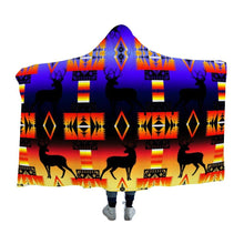 Load image into Gallery viewer, Deer Horizon Hooded Blanket 49 Dzine 
