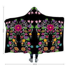 Load image into Gallery viewer, Floral Beadwork - 01 Cloak Hooded Blanket 49 Dzine Adult Size - 60&quot;x80&quot; 
