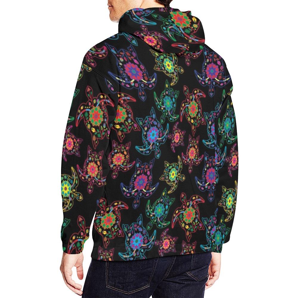 Floral Turtle All Over Print Hoodie for Men (USA Size) (Model H13) All Over Print Hoodie for Men (H13) e-joyer 