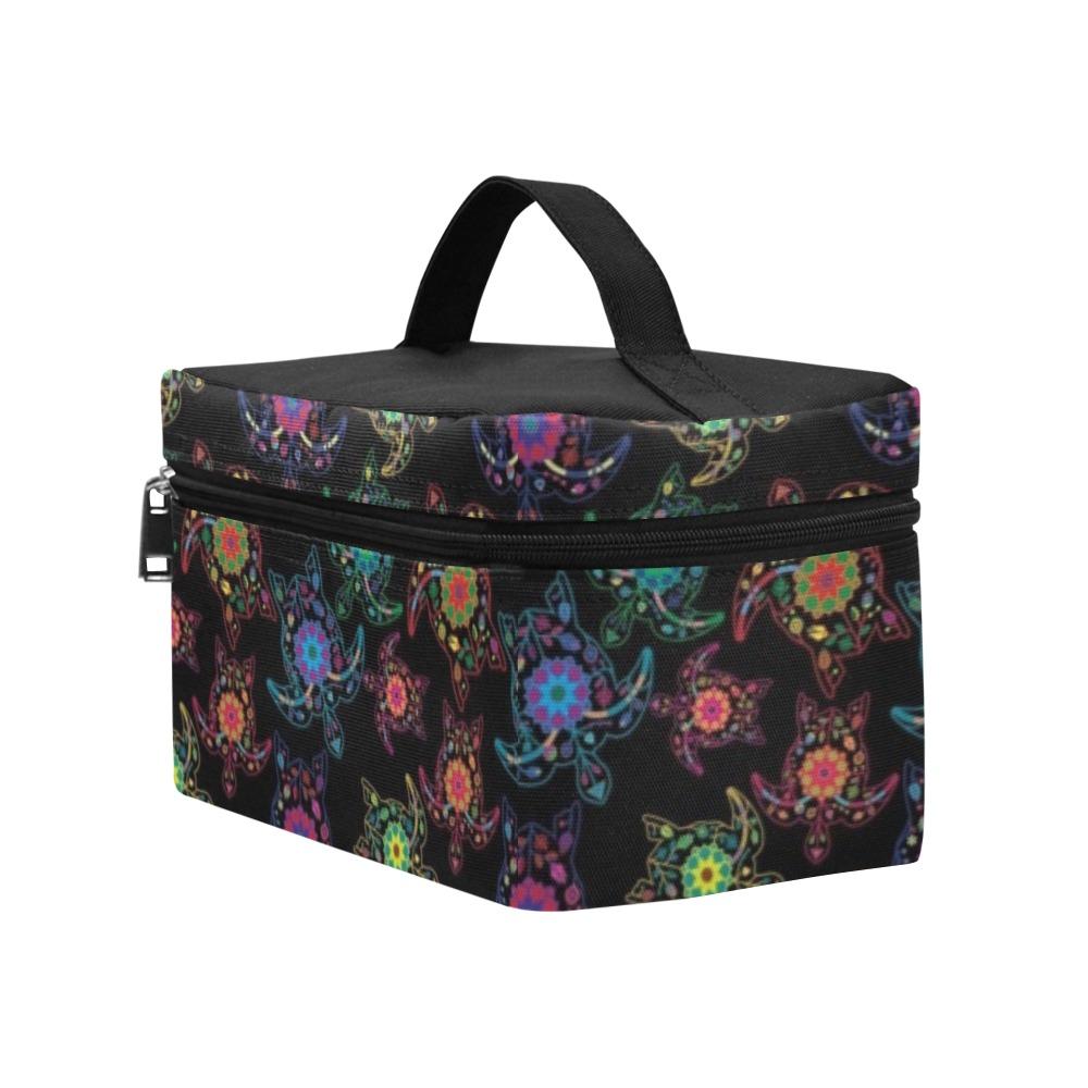 Floral Turtle Cosmetic Bag/Large (Model 1658) Cosmetic Bag e-joyer 