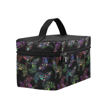 Load image into Gallery viewer, Floral Wolf Cosmetic Bag/Large (Model 1658) Cosmetic Bag e-joyer 
