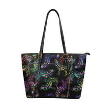 Load image into Gallery viewer, Floral Wolves Leather Tote Bag/Large (Model 1640) bag e-joyer 
