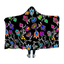 Load image into Gallery viewer, Indigenous Paisley Black Hooded Blanket Herman 
