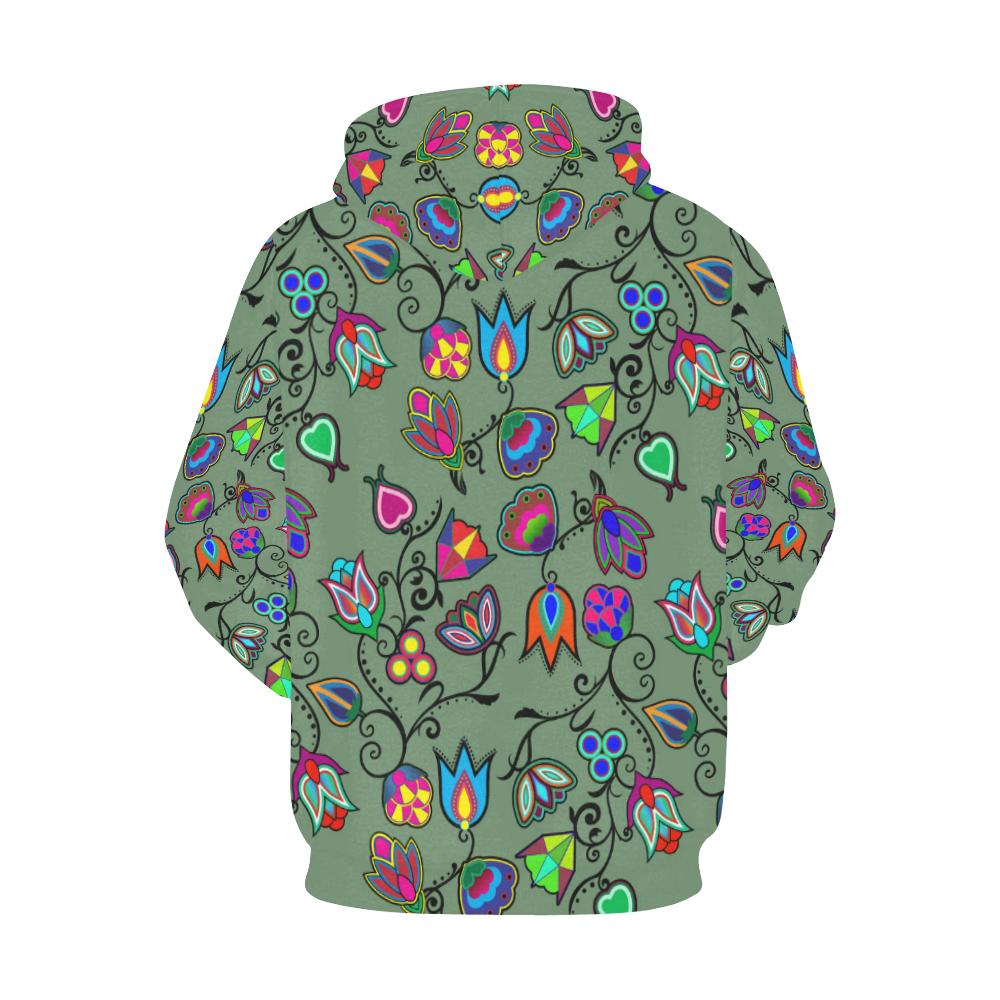 Indigenous Paisley - Dark Sea All Over Print Hoodie for Women (USA Size) (Model H13) All Over Print Hoodie for Women (H13) e-joyer 