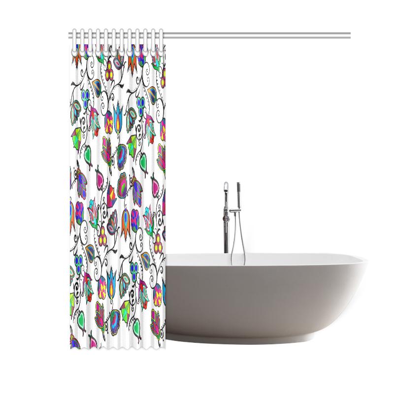 Indigenous Paisley - White Shower Curtain 60"x72" Shower Curtain 60"x72" e-joyer 