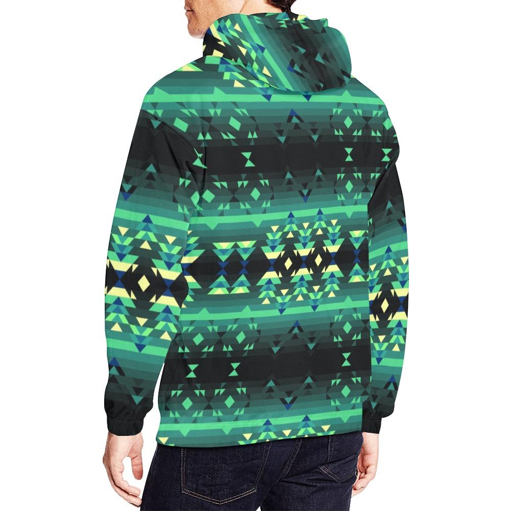 Inspire Green All Over Print Hoodie for Men (USA Size) (Model H13) All Over Print Hoodie for Men (H13) e-joyer 