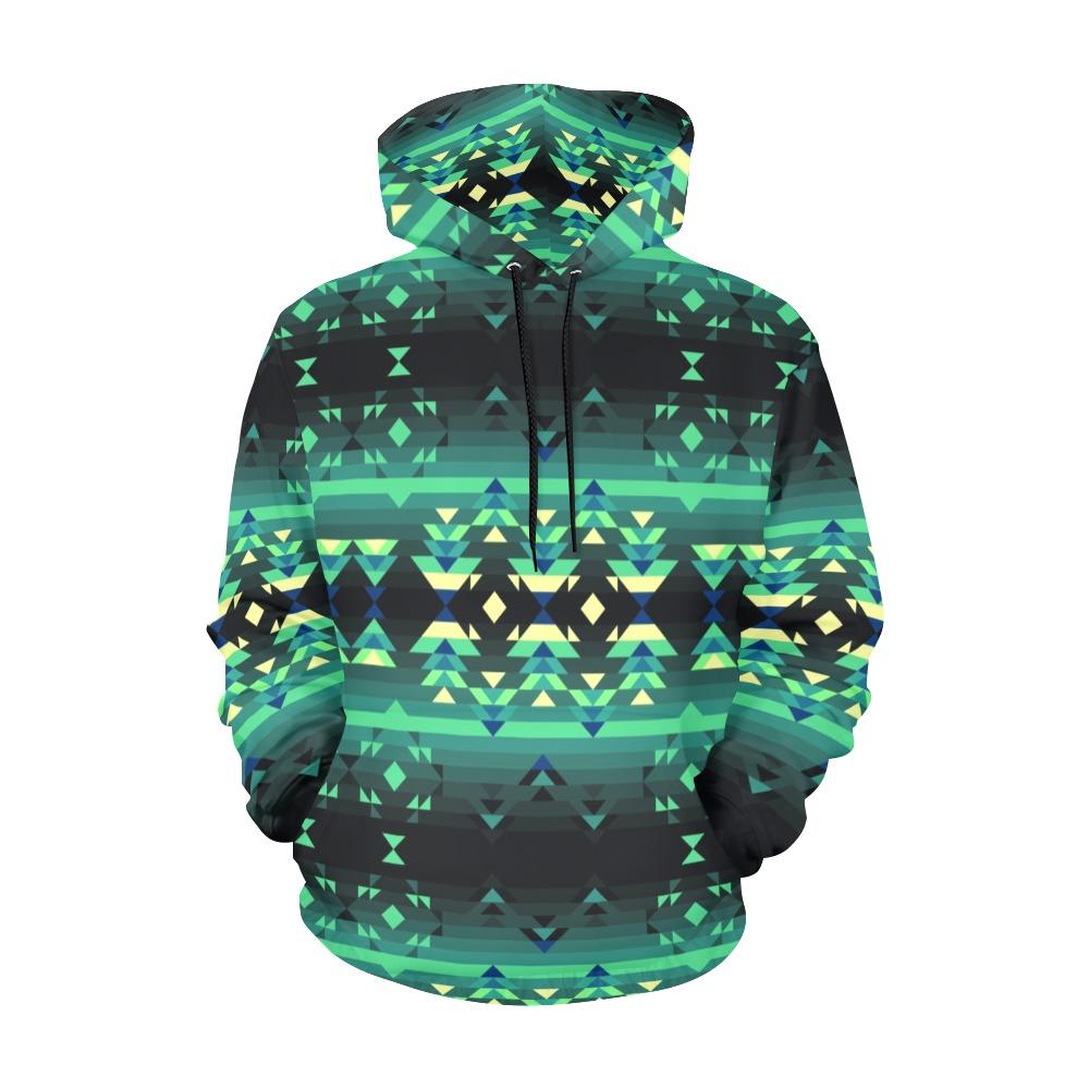 Inspire Green All Over Print Hoodie for Men (USA Size) (Model H13) All Over Print Hoodie for Men (H13) e-joyer 