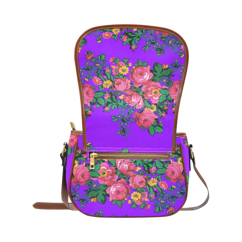 Kokum's Revenge-Lilac Saddle Bag/Small (Model 1649) Full Customization Saddle Bag/Small (Full Customization) e-joyer 