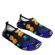 Load image into Gallery viewer, Midnight Sage Fire with Bearpaw Sockamoccs Kid&#39;s Slip On Shoes 49 Dzine 
