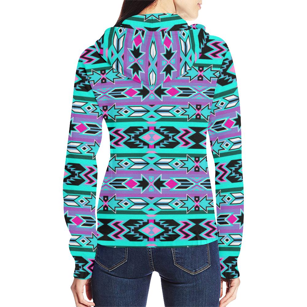 Northeast Journey All Over Print Full Zip Hoodie for Women (Model H14) All Over Print Full Zip Hoodie for Women (H14) e-joyer 