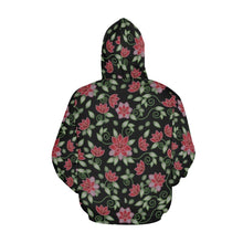 Load image into Gallery viewer, Red Beaded Rose All Over Print Hoodie for Women (USA Size) (Model H13) All Over Print Hoodie for Women (H13) e-joyer 
