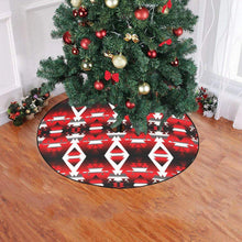 Load image into Gallery viewer, Red Winter Camp Christmas Tree Skirt 47&quot; x 47&quot; Christmas Tree Skirt e-joyer 
