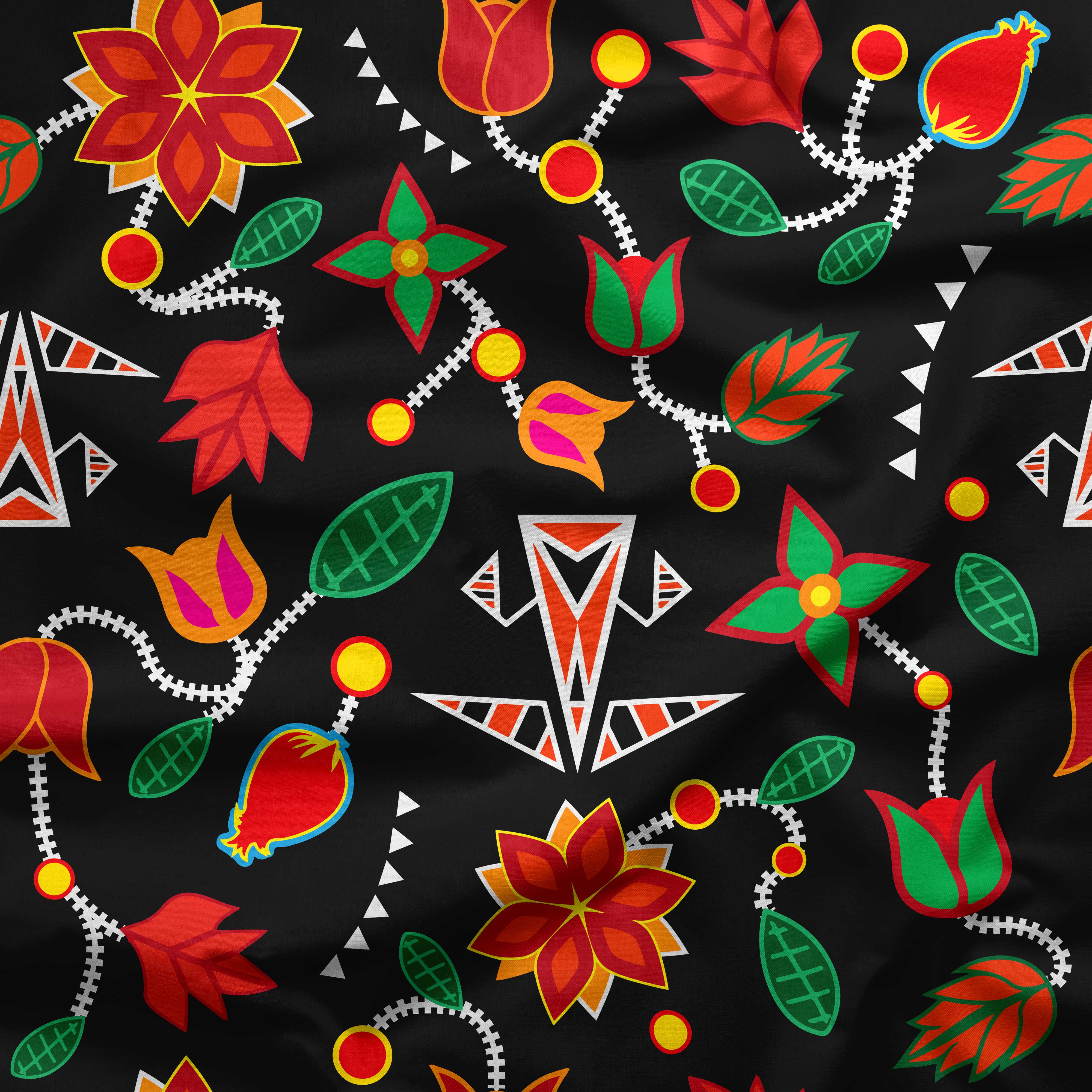 Six Nations Floral Cotton Sateen Fabric By the Yard 49 Dzine 