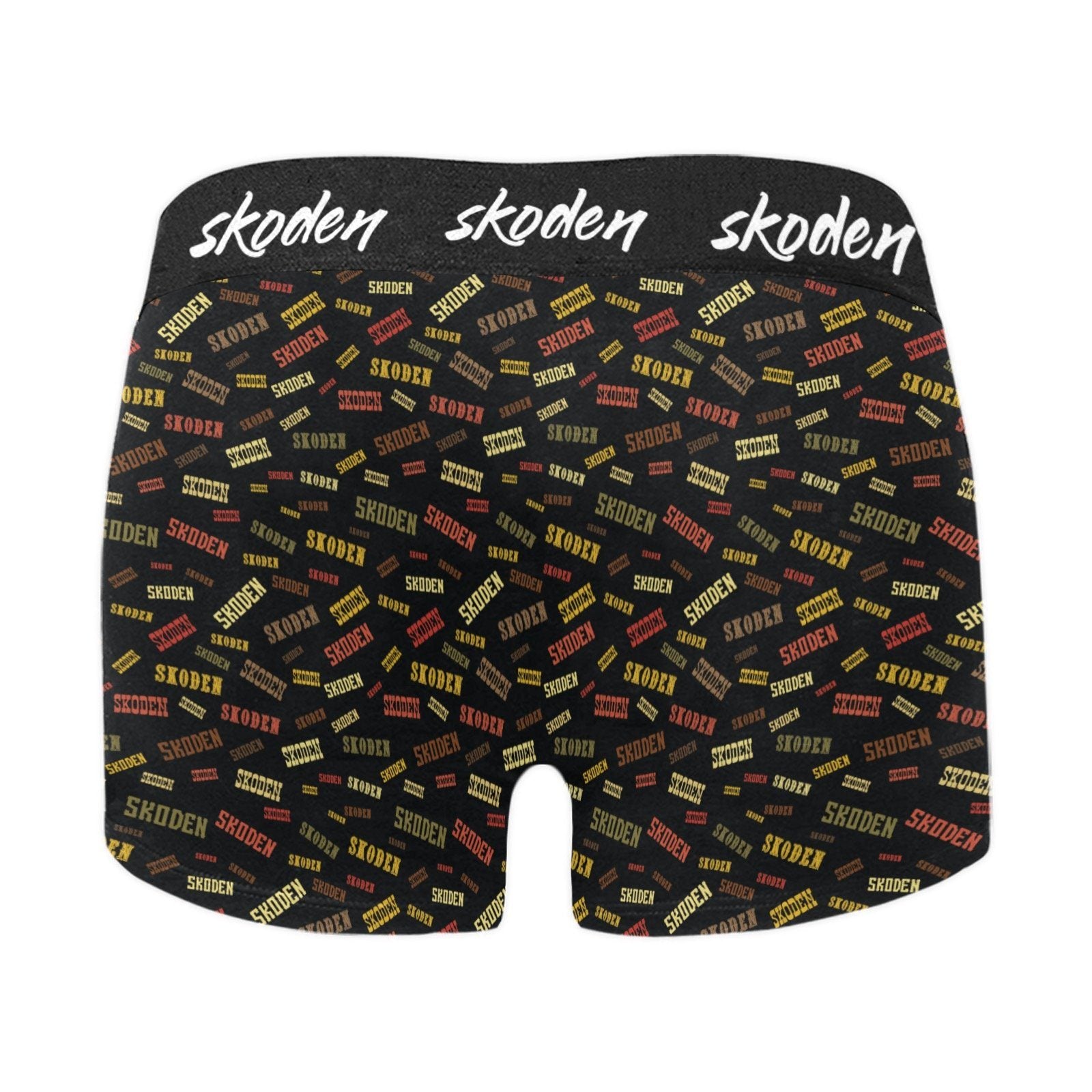 Skoden Western Black Men's Boxer Briefs w/ Custom Waistband (Model L10) Men's Briefs-Custom Waistband (Merged Design) e-joyer 