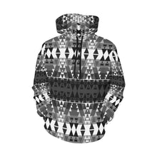 Load image into Gallery viewer, Writing on Stone Black and White All Over Print Hoodie for Men (USA Size) (Model H13) All Over Print Hoodie for Men (H13) e-joyer 
