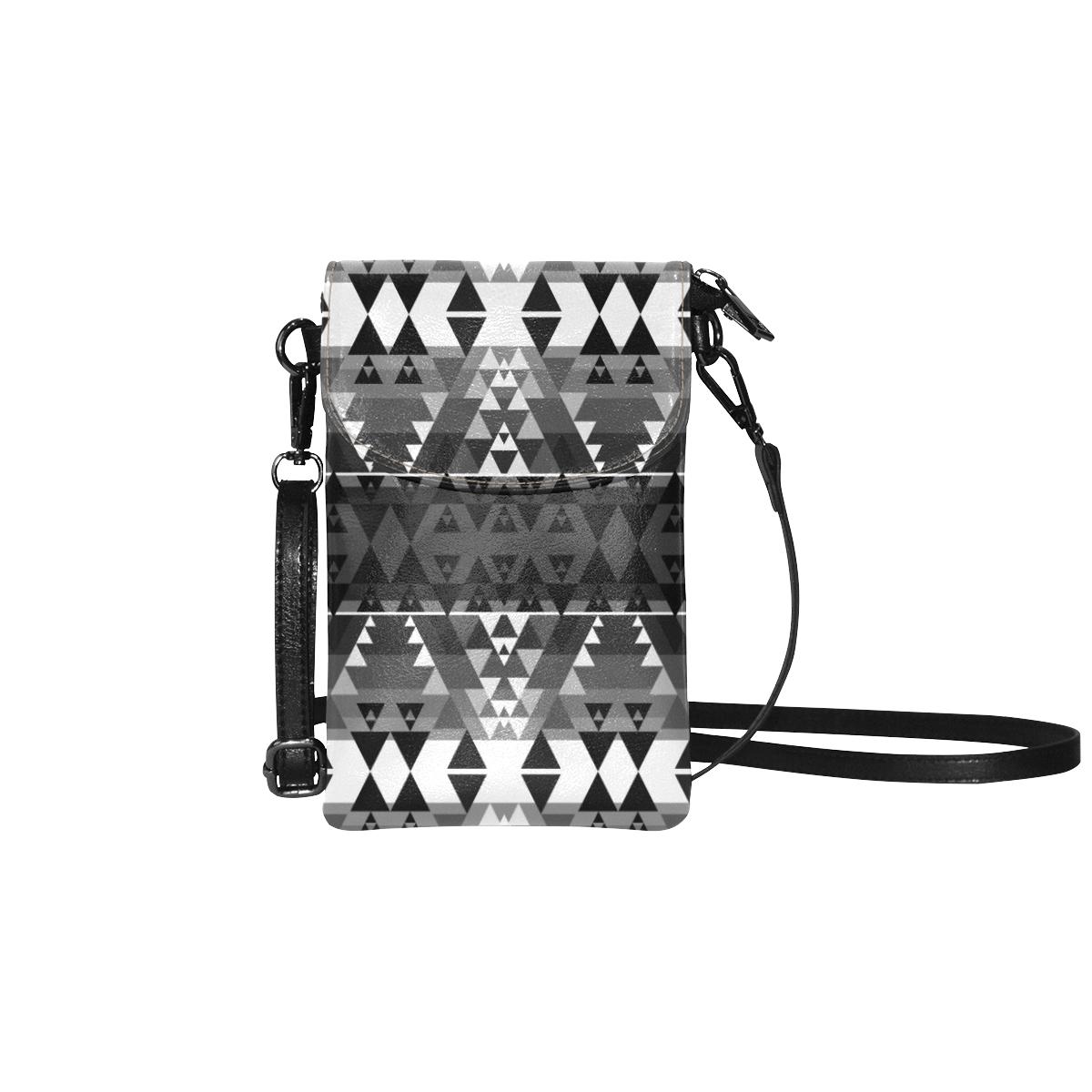 Writing on Stone Black and White Small Cell Phone Purse (Model 1711) Small Cell Phone Purse (1711) e-joyer 